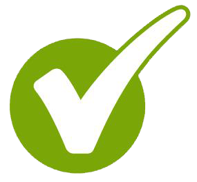 ikona zelené kvačka
